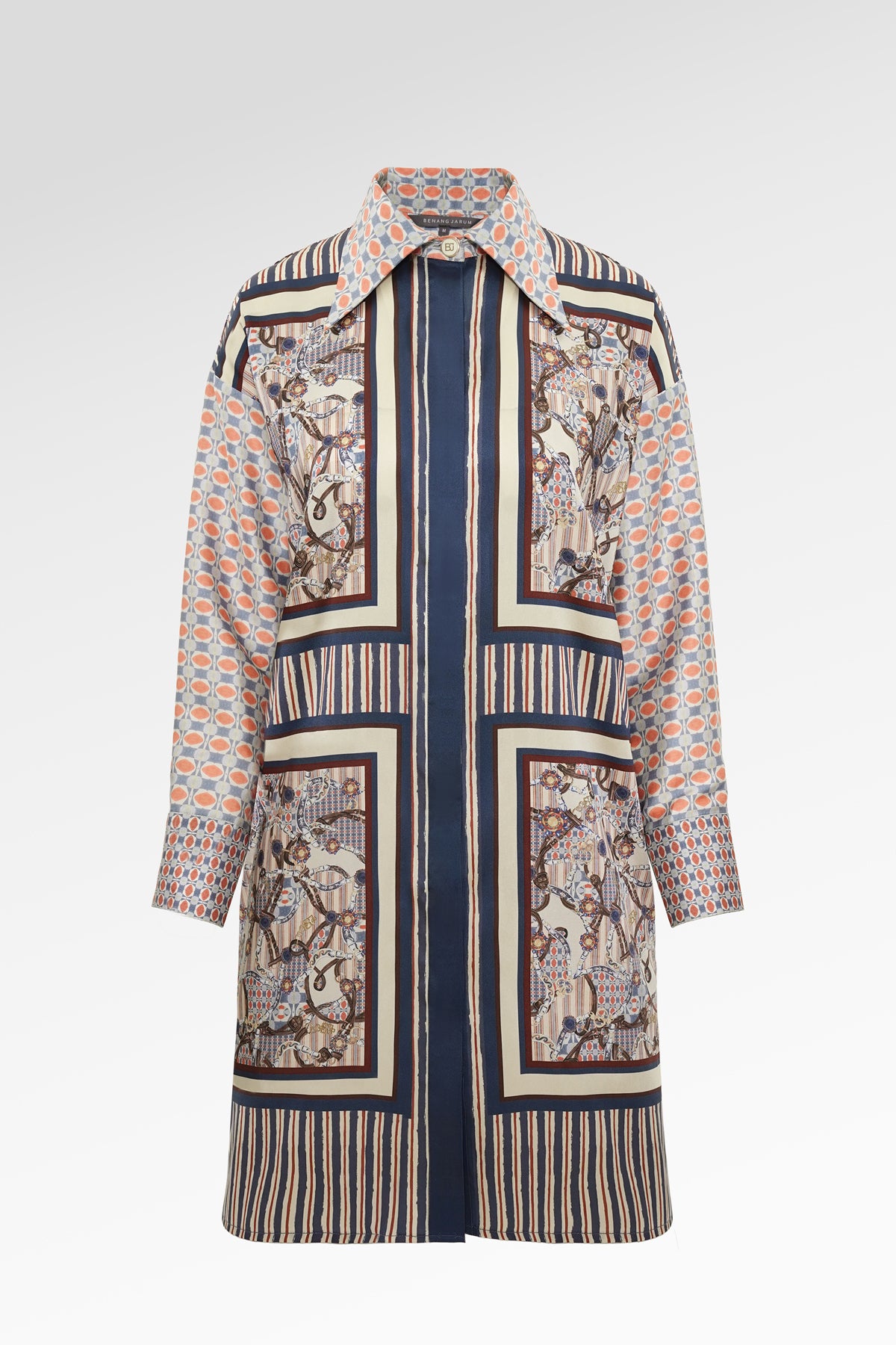 Chainerie Back Pleated Tunic - Azurite