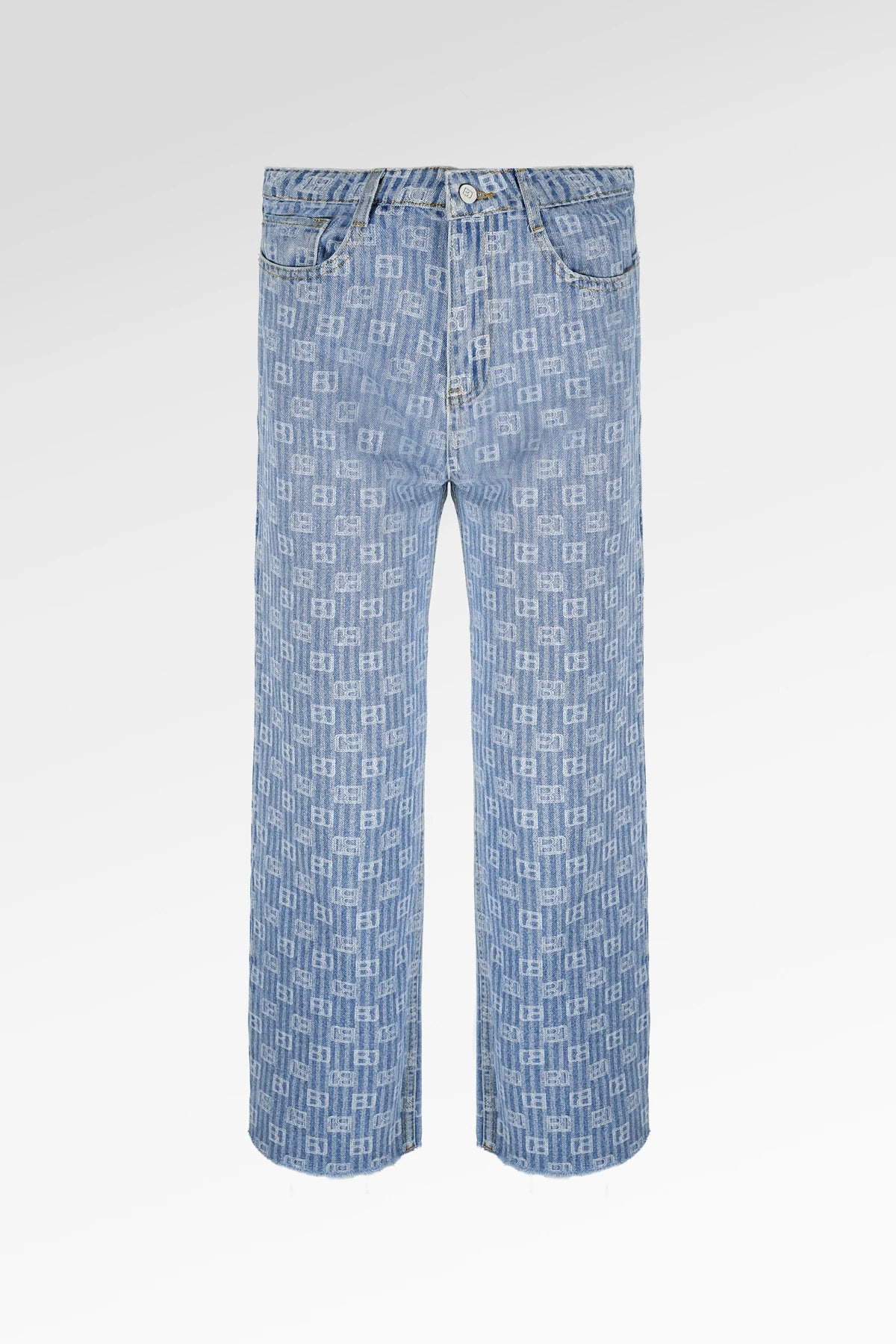 Mono Stripes Denim Pants - Timeless Blue