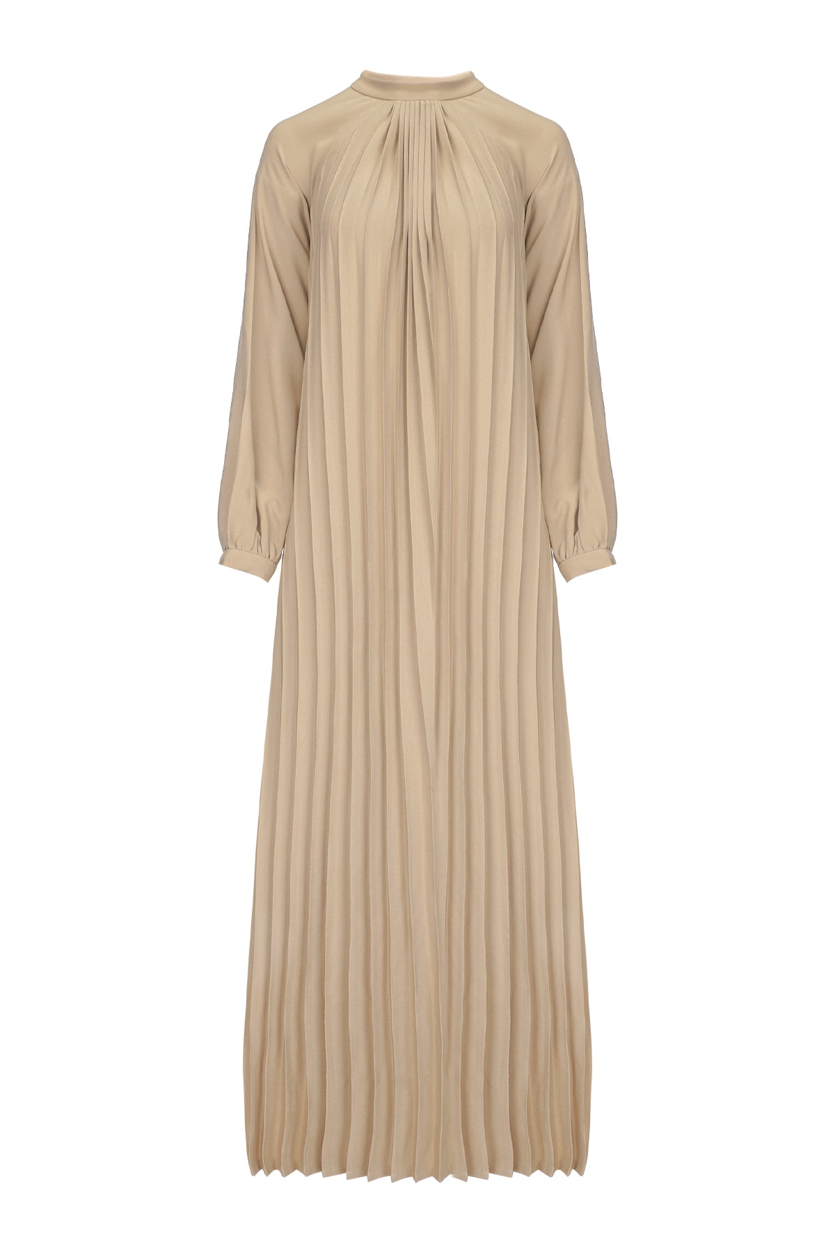 Navier Pleated Dress - Mocca